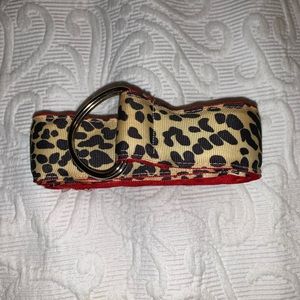 Leopard print belt